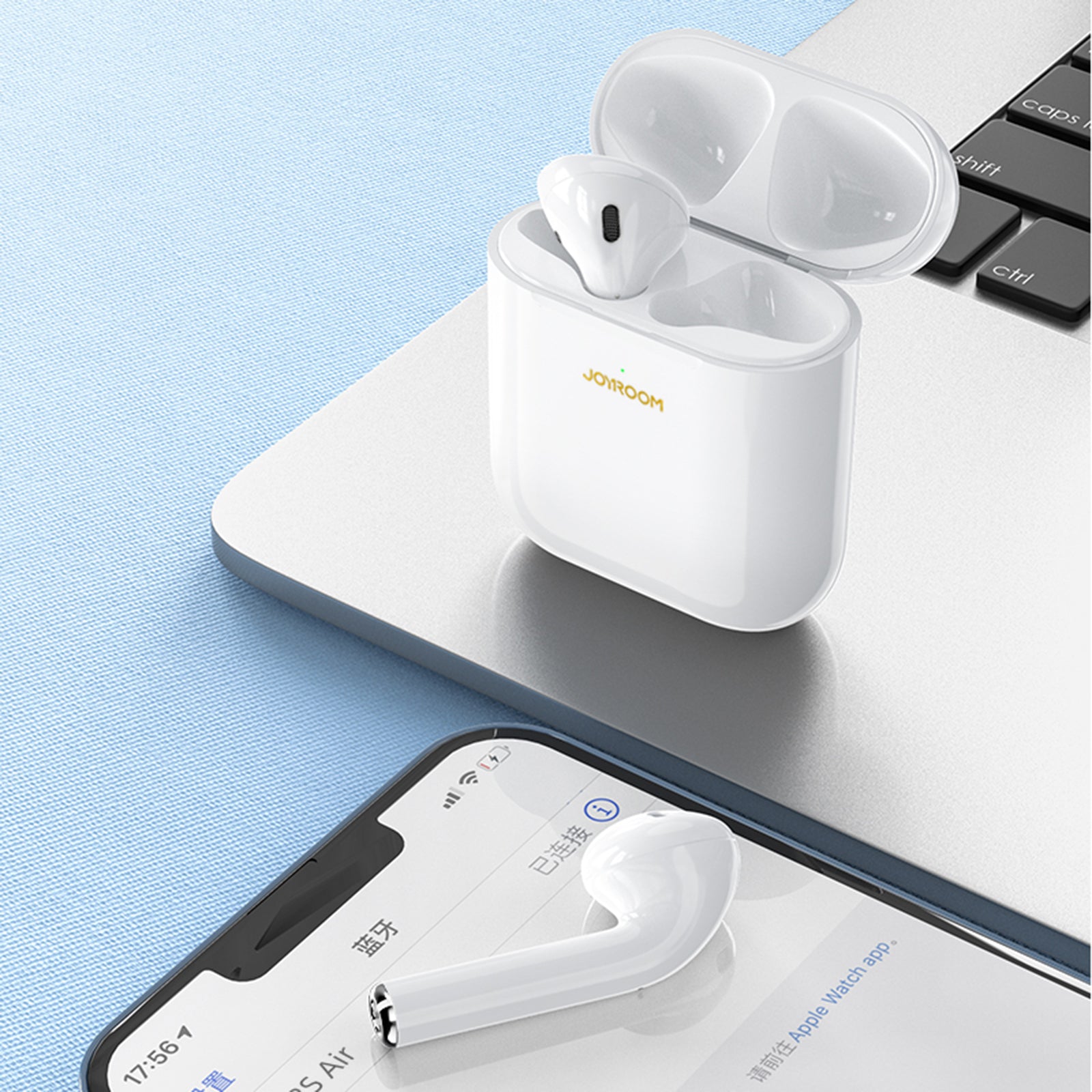 JOYROOM JR-T03S Air Wireless Headset Bilateral Bluetooth Headphones Noise Reduction TWS Earbuds with Light Sensor Detection