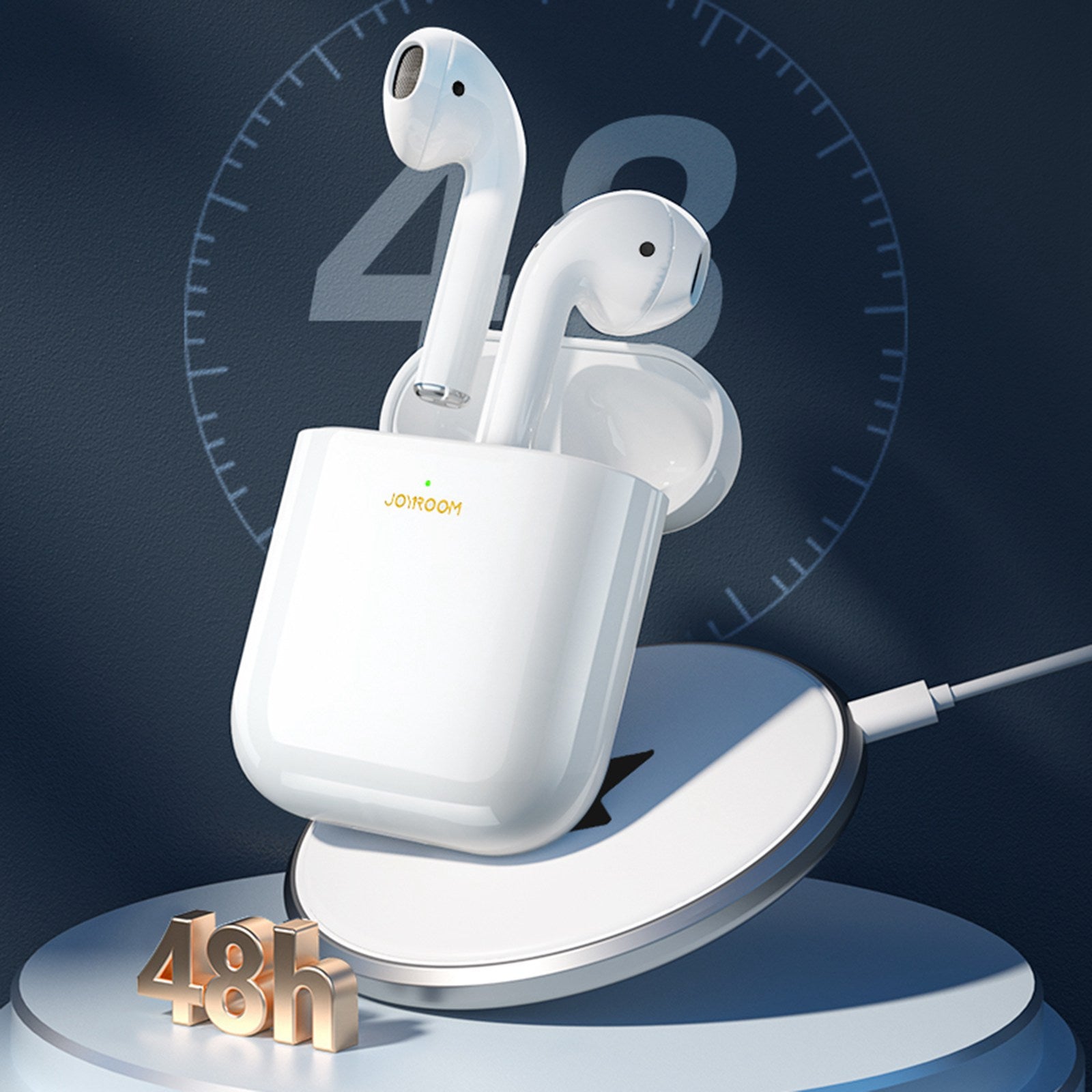 JOYROOM JR-T03S Air Wireless Headset Bilateral Bluetooth Headphones Noise Reduction TWS Earbuds with Light Sensor Detection