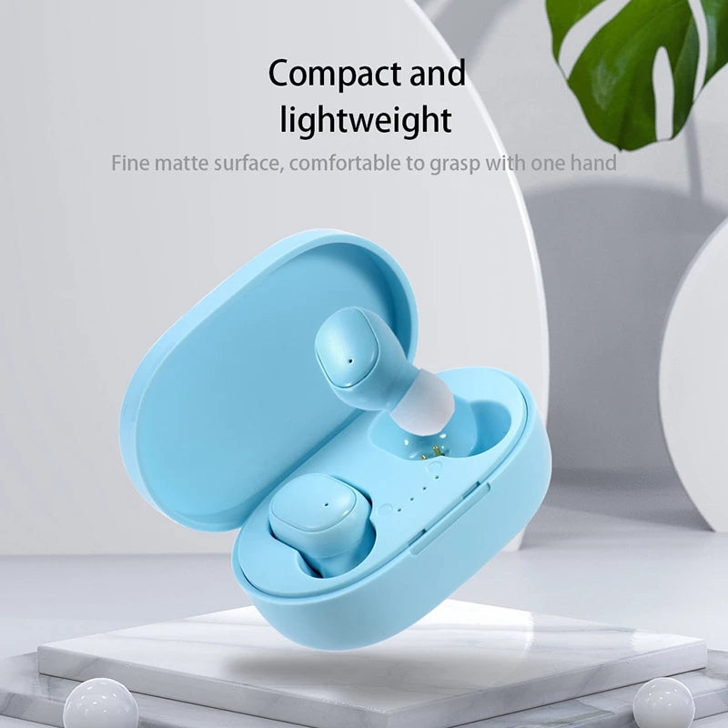 Bezdrátová náhlavní souprava Bluetooth A6S Mini Binaurální hudební sluchátka do uší s potlačením hluku Sluchátka TWS s nabíjecím pouzdrem