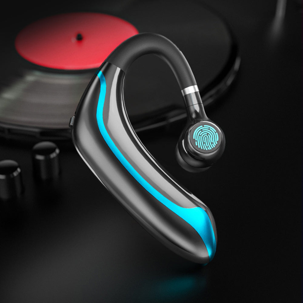 M70 Touch Control Bluetooth 5.0 Single Ear Headphone Business Style Wireless Headset Ear-Hook Earphone CVC Noise Cancelling Headphone