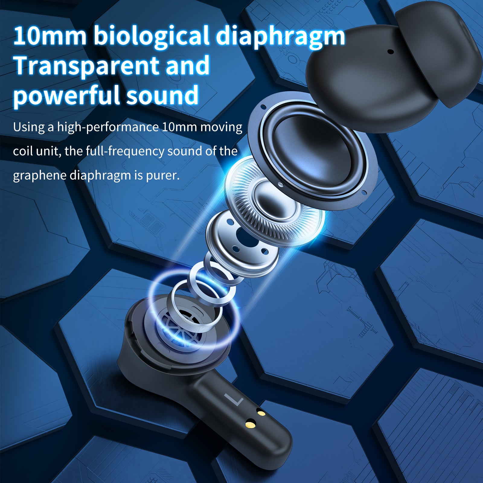 ONIKUMA T33 Wireless Earbuds Noise Cancelling Bluetooth Earphones TWS BT5.1 E-sports Gaming Earphones with Charging Box