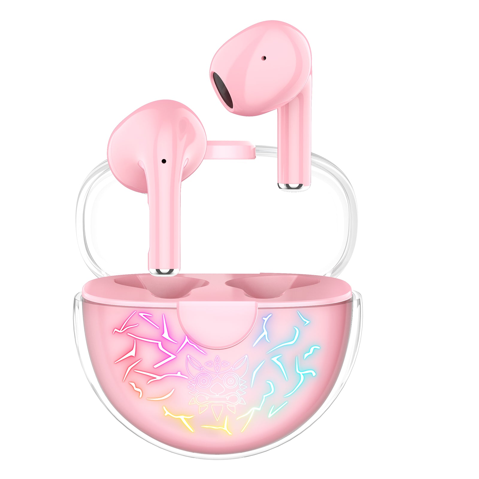 ONIKUMA T35 Crack RGB Lighting Wireless Earbuds Noise Cancelling Gaming Headset Bluetooth 5.1 Headphones for Music Sports and Calls