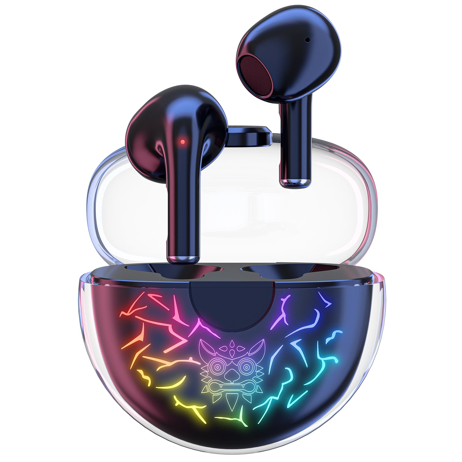 ONIKUMA T35 Crack RGB Lighting Wireless Earbuds Noise Cancelling Gaming Headset Bluetooth 5.1 Headphones for Music Sports and Calls