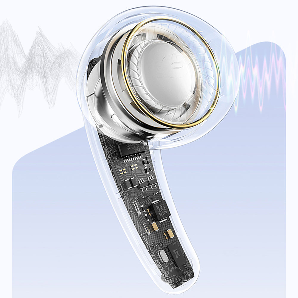 REMAX Clear Buds C1 Bluetooth 5.3 bezdrátová sluchátka Stereo zvuk ENC Redukce šumu TWS Sluchátko pro hudební volání