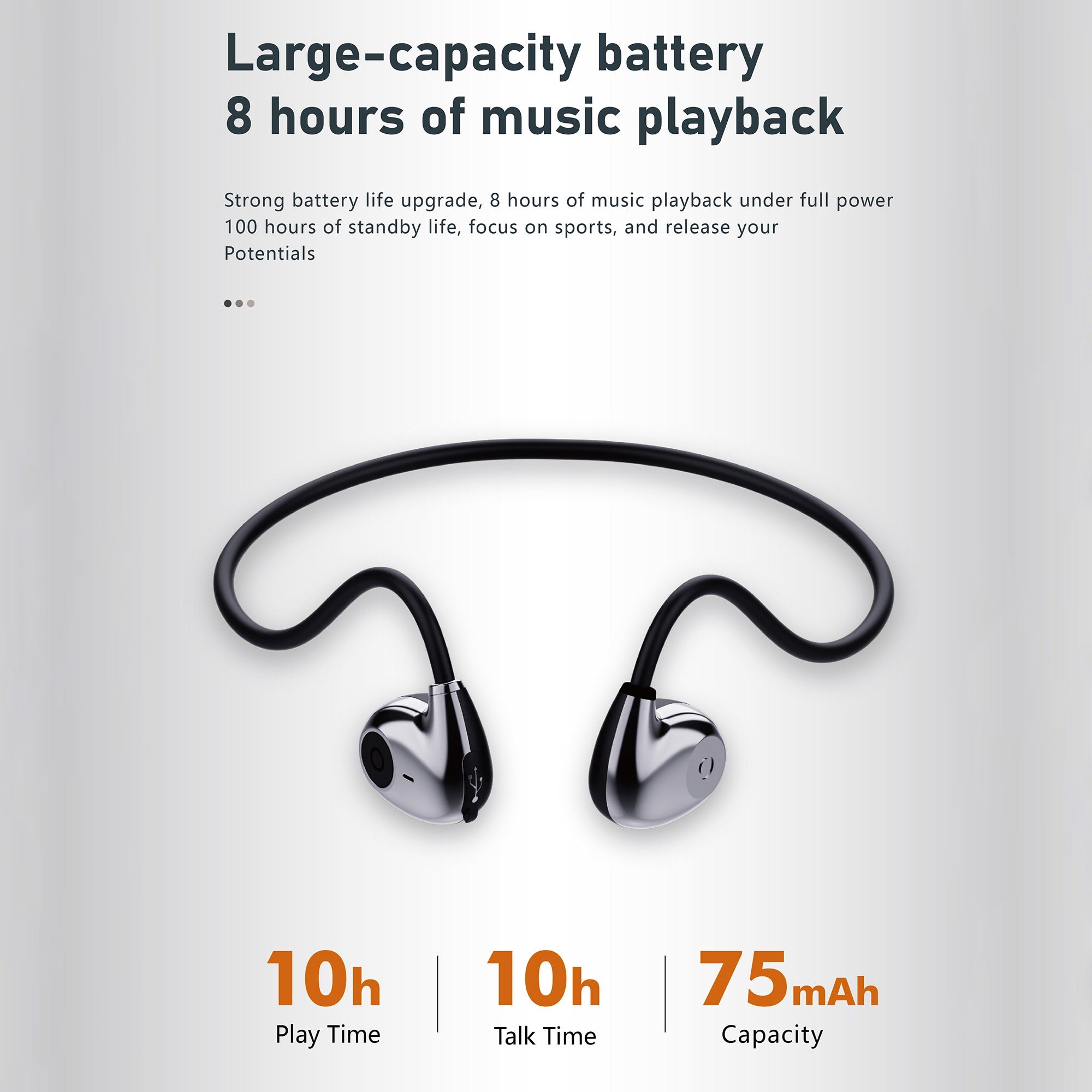 HILEO hi72 Air Conduction Bluetooth Headphones Lightweight Headset IPX4 Waterproof Noise Reduction Headphones
