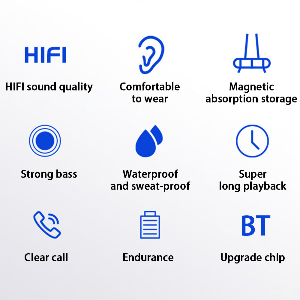 G03 Magnetic Neckband Bluetooth Headset Sport Wireless Strong Bass Music Calling Earphone