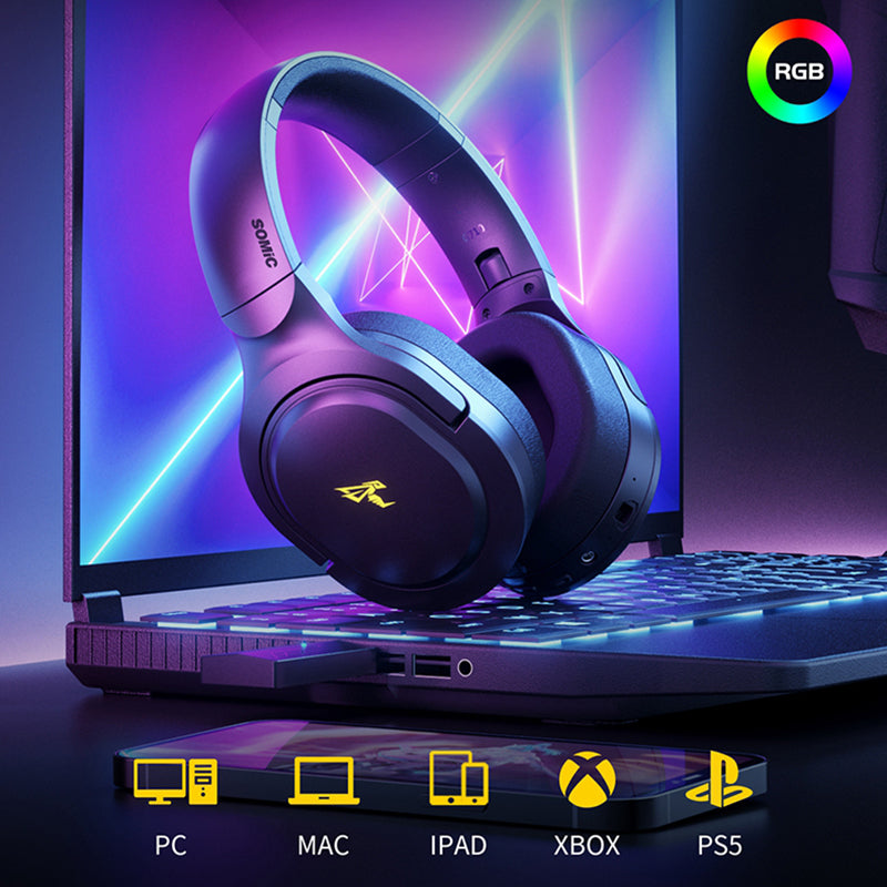 SOMIC GS710 Multifunctional Bluetooth Headphone Lossless 2.4Ghz Wireless Wired Gaming Headset with Mic