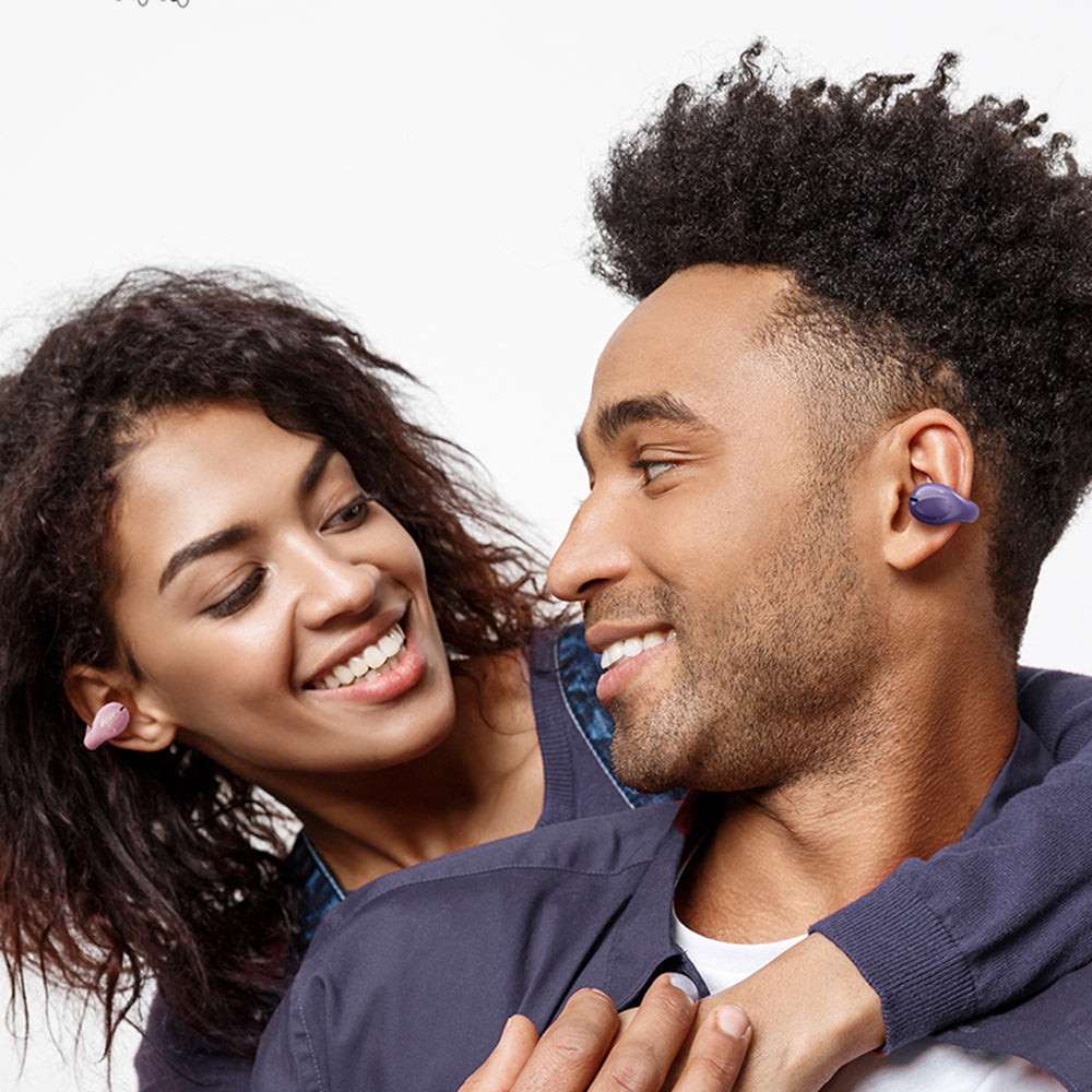 ROCK RAU0764 TWS Wireless Bluetooth Ear Clip Earphone Creative Pattern Stereo Music Headset