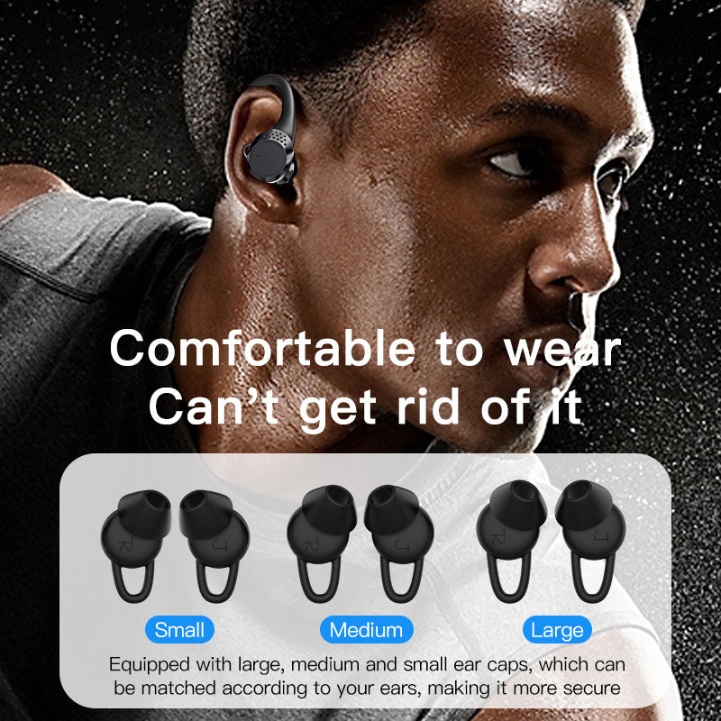 AX9 Bluetooth 5.2 TWS Headset Wireless Earbuds Digital Display Headphones Ear-Hook Sports Earphones