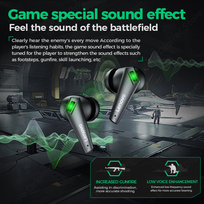 LENOVO Thinkplus XT85II True Wireless Bluetooth Earbuds Gaming Headphone Noise Reduction Earphone