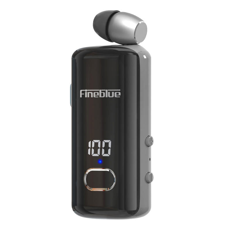 Firemní klopová náhlavní souprava FINEBLUE F580 s jedním uchem s kabelem pro příchozí hovory Vibrace Power Display Bezdrátová Bluetooth sluchátka