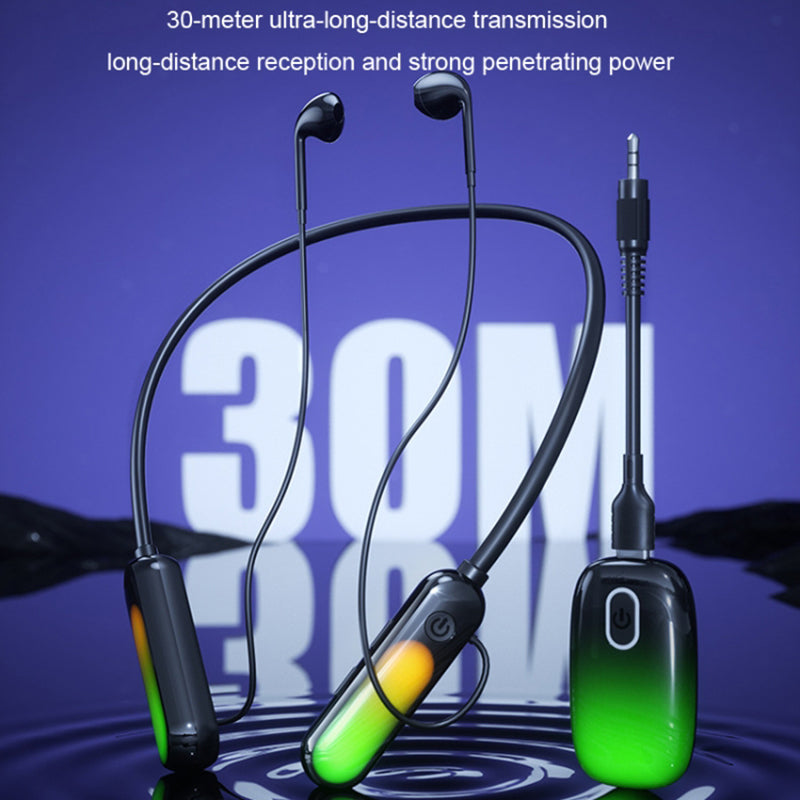 B10 Silicone Neck-mounted Bluetooth Earphones Wireless Headphones with Transmitter