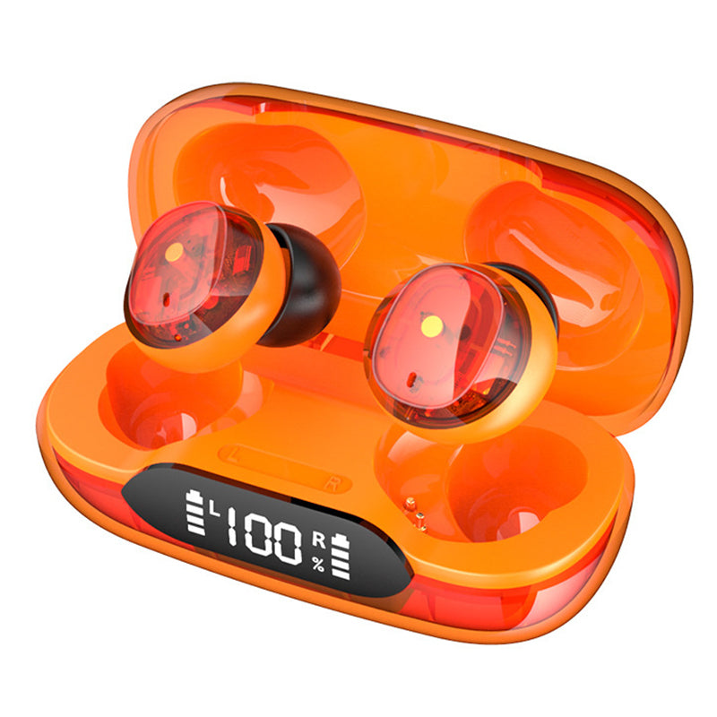 Mini TWS Wireless Bluetooth Earphone Transparent Earbuds In-ear Stereo Music Gaming Headset
