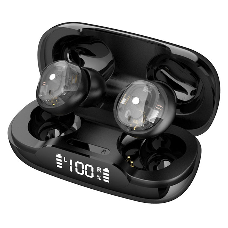 Mini TWS Wireless Bluetooth Earphone Transparent Earbuds In-ear Stereo Music Gaming Headset