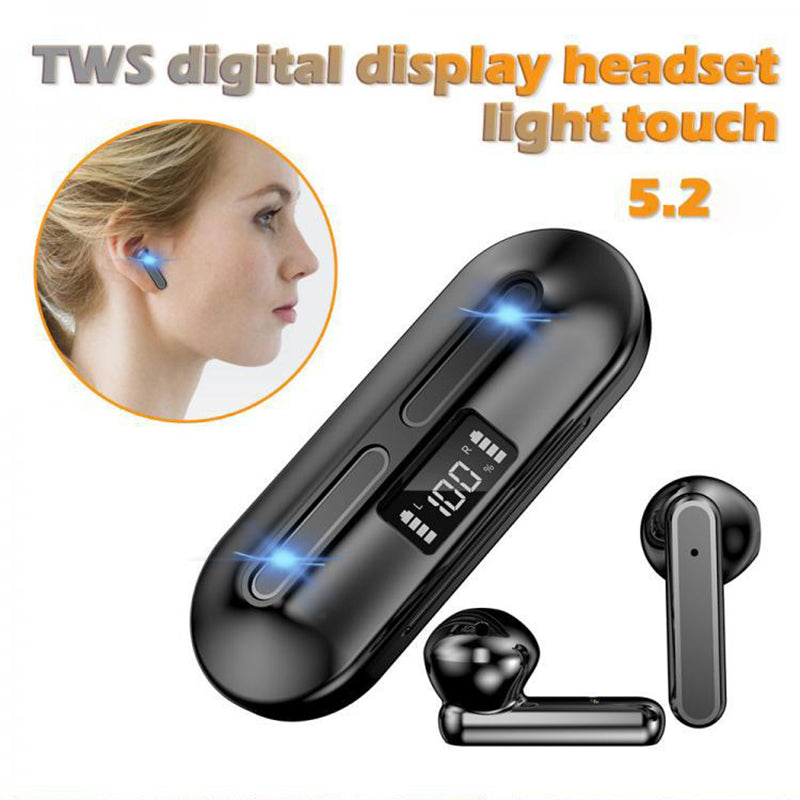 V60 TWS Wireless Bluetooth 5.2 Headset Noise Reduction Earphones Gaming Stereo Headphones