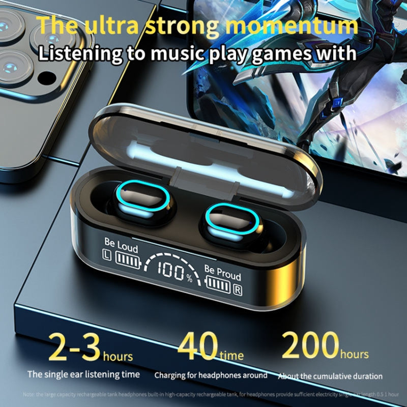 G35 TWS Wireless Bluetooth Earphone Mini In-ear Earbuds Touch Headset with Digital Display Charging Case