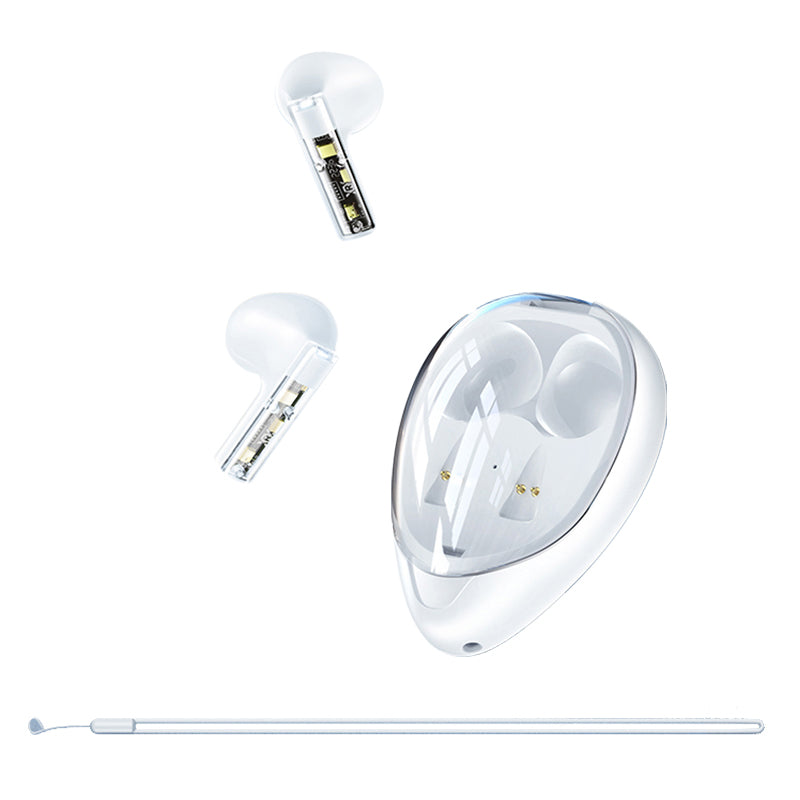 XUNDD X20 Transparentní TWS Bluetooth sluchátka Bezdrátová stereo hudební dotyková sluchátka