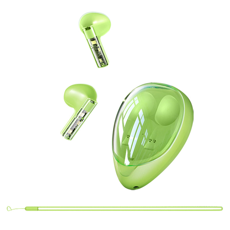 XUNDD X20 Transparentní TWS Bluetooth sluchátka Bezdrátová stereo hudební dotyková sluchátka