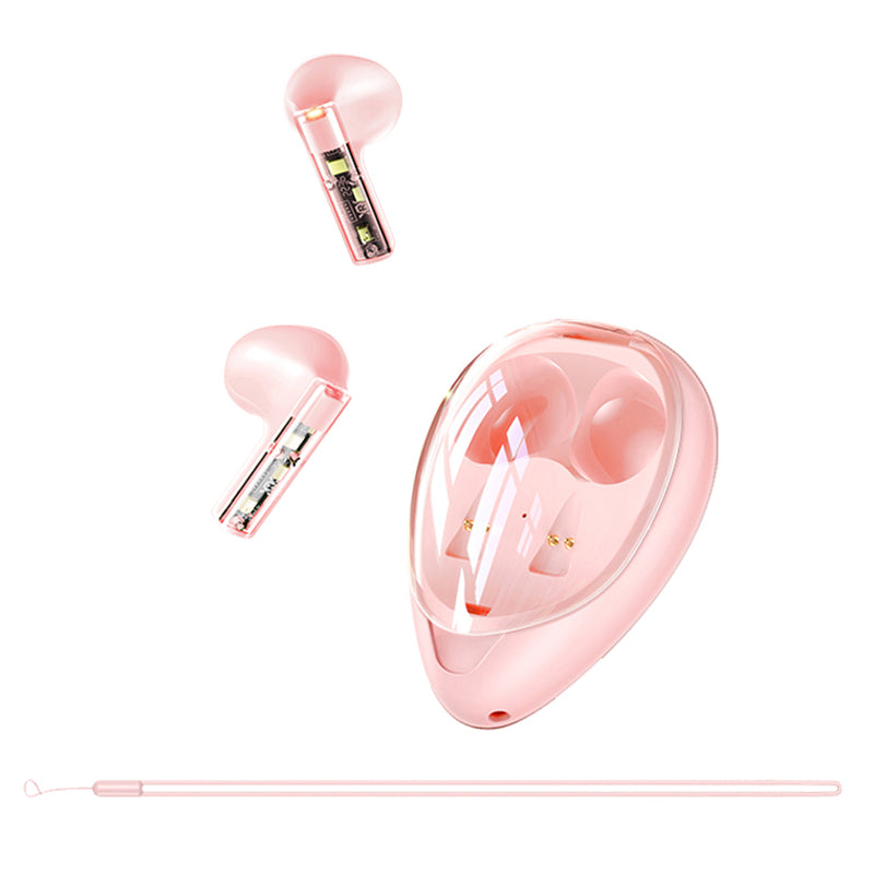 XUNDD X20 Transparentní TWS Bluetooth sluchátka Bezdrátová stereo hudební dotyková sluchátka