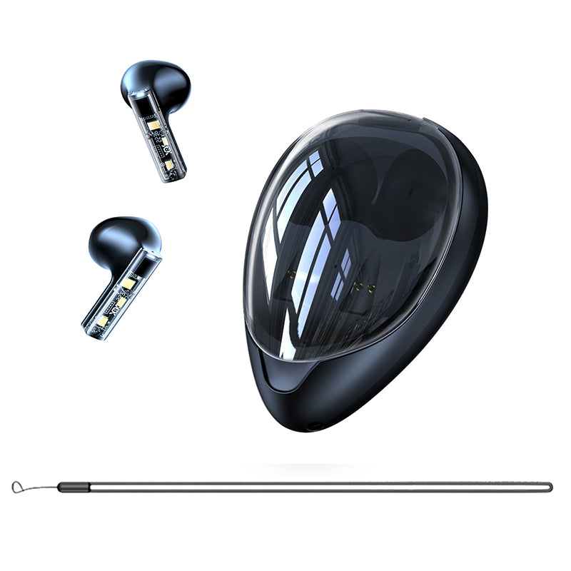 XUNDD X20 Transparentní TWS Bluetooth sluchátka Bezdrátová stereo hudební dotyková sluchátka