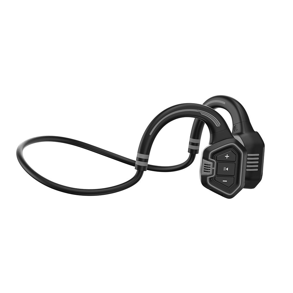AS9 Bone Conduction Bluetooth Wireless Headset IP68 Waterproof Sports Ear-Hook Headphone