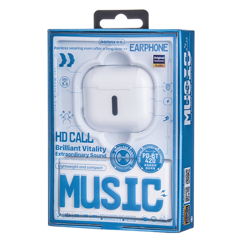 REMAX PD-BT420 True Wireless Music Bluetooth Earphones HD Call Smart Touch Control Earbuds