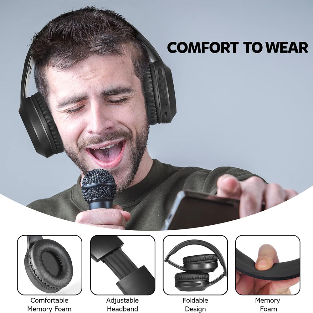 M8 Bluetooth 5.3 Wireless Headset Sport Bass Folding Headphone with 3EQ Modes