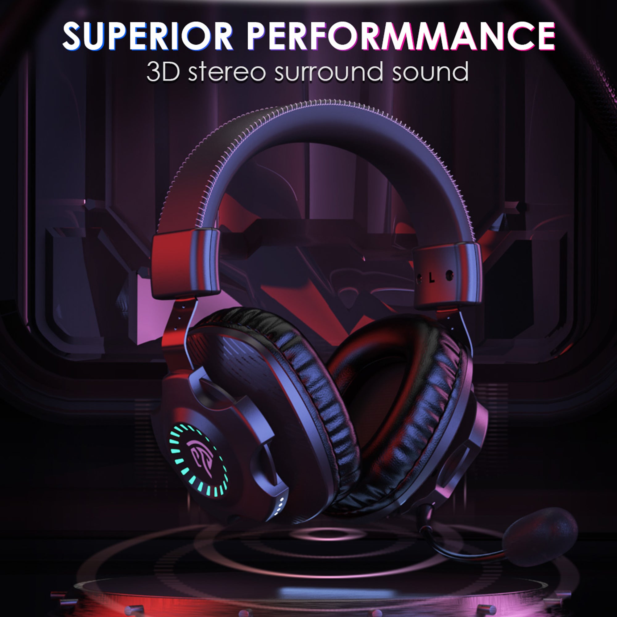 EASYSMX V07W Wireless Headset 3 Modes Gaming Headphones with Noise Cancelling Microphone for PC PS4 PS5