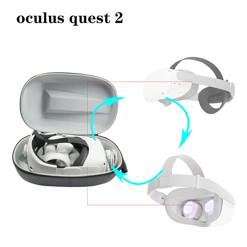 For Oculus Quest 2 VR Headset Travel Carrying Case EVA Storage Box Portable Protective Bag