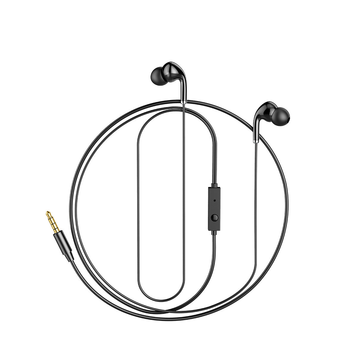 AWEI PC-6 3.5mm Wired In-ear Earphones Music Headset with Mic Wire Control for iOS Android Mobile Phone