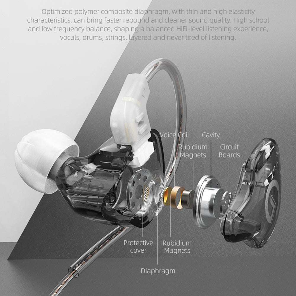 GK G1 [No Mic] Wired In-Ear Headphones Noise Canceling Earphones for Sports Gaming