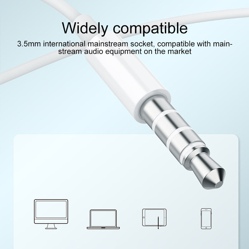 IVON E51 3.5mm Wired Earphones Intelligent Noise Reduction Headphones with Mic