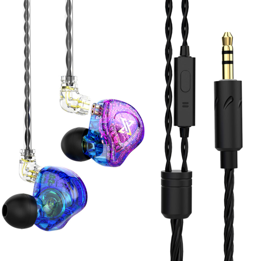 QKZ AK6 Max Detachable Wired Earphones 3.5mm Dynamic Music Headphones In-line Control Headset with Mic