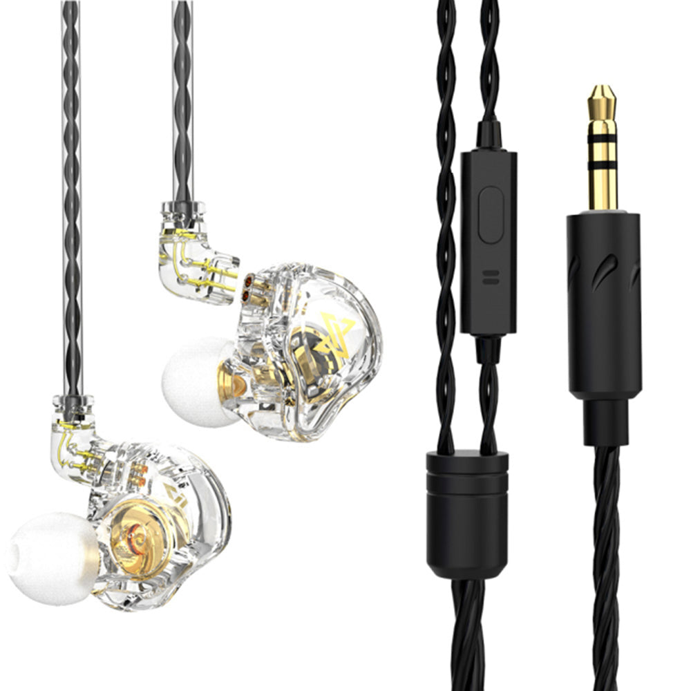 QKZ AK6 Max Detachable Wired Earphones 3.5mm Dynamic Music Headphones In-line Control Headset with Mic