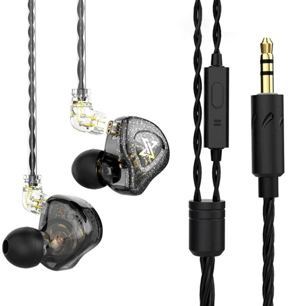 QKZ AK6 Max Detachable Wired Earphones 3.5mm Dynamic Music Headphones In-line Control Headset with Mic
