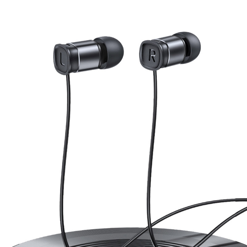 USAMS EP-46 3.5mm In-ear Wired Aluminum Alloy Earphone Headphone with Mic for Mobile Phones and Tablets