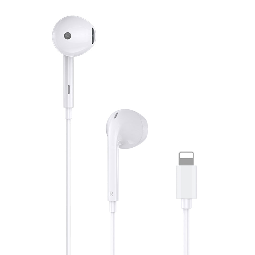 LANGSDOM CPN62L Wired Earphone Button Control Headphones Lightweight Headset Compatible with Lightning Port Devices Support HD Voice Calling
