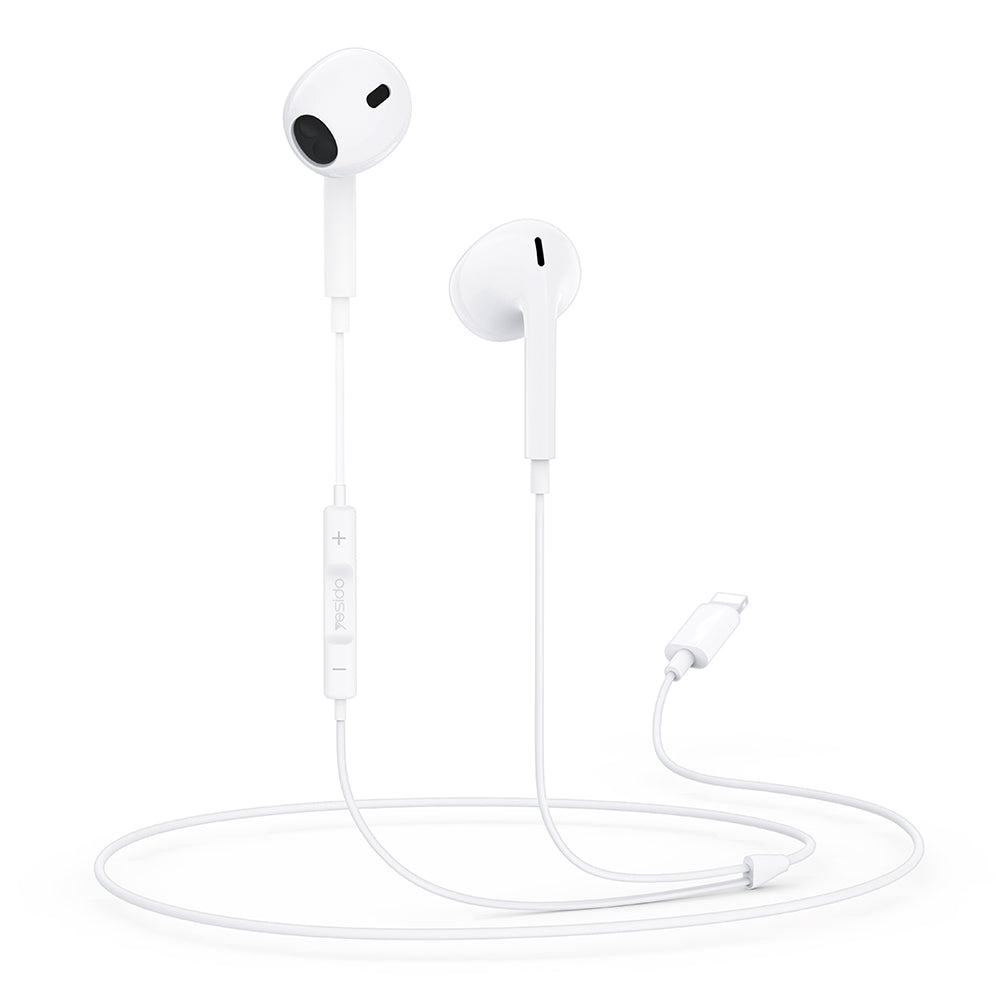 YESIDO YH37 for iPhone Wired Earphone Lightning Port Bluetooth Connection Wire Control Music Headset