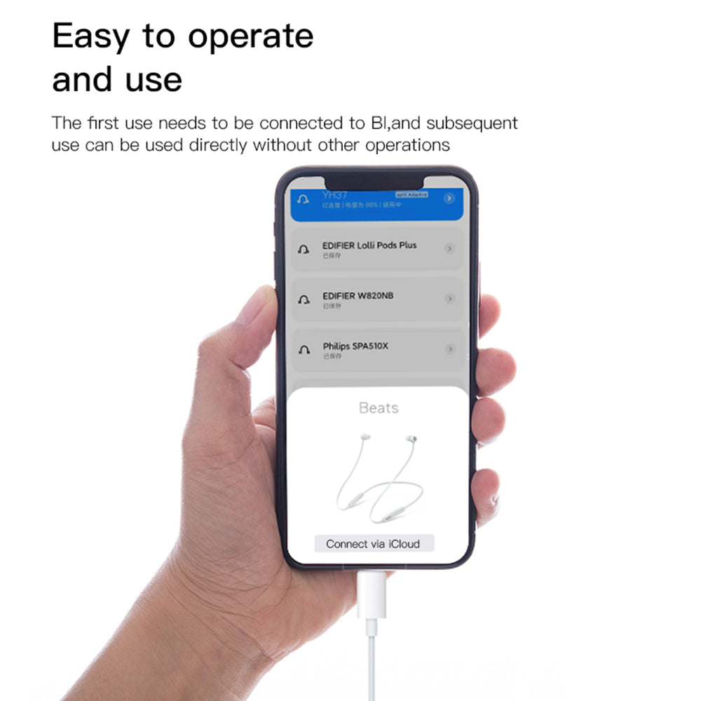 YESIDO YH37 for iPhone Wired Earphone Lightning Port Bluetooth Connection Wire Control Music Headset