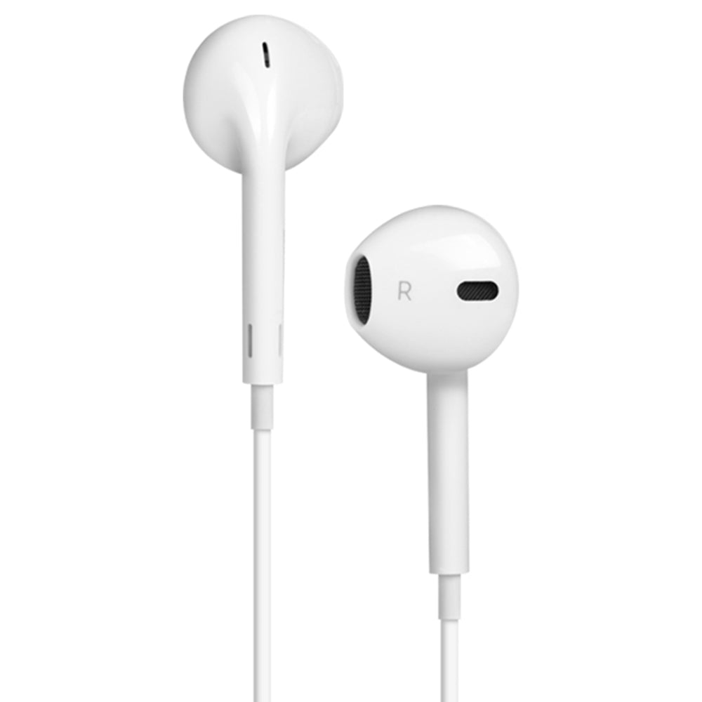 KIVEE KV-MT12 for Mobile Phone Tablet Semi-in-ear Headphones Volume Control 3.5mm Plug Wired Earphones with Mic
