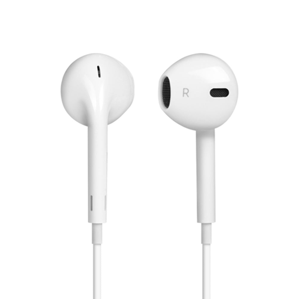 KIVEE KV-MT12 for Mobile Phone Tablet Semi-in-ear Headphones Volume Control 3.5mm Plug Wired Earphones with Mic