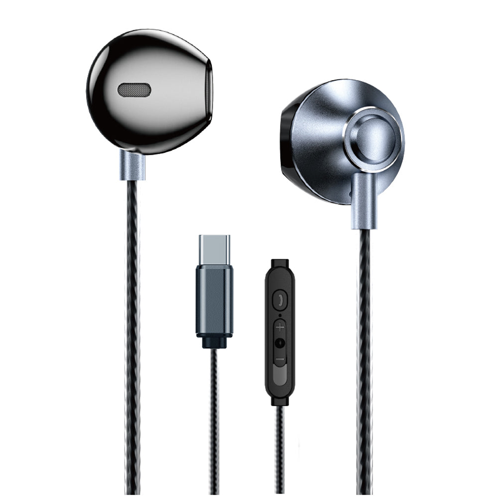 WEKOME YB08 Type-C Metal Music Wired Headphone Clear Voice Call Sound Earphone Headset for Huawei Sony Samsung and More
