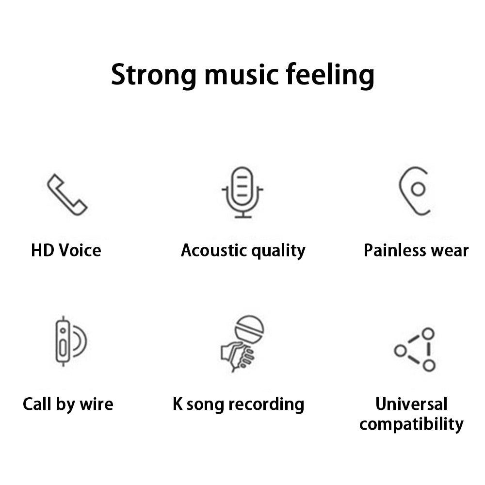 Macaron Wired Music Calling Headset 3.5mm Wire Control In-ear Phone Earphone