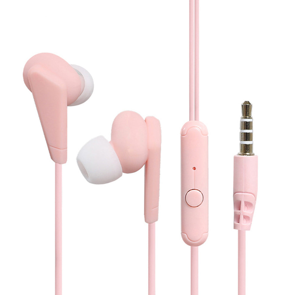 Macaron Wired Music Calling Headset 3.5mm Wire Control In-ear Phone Earphone