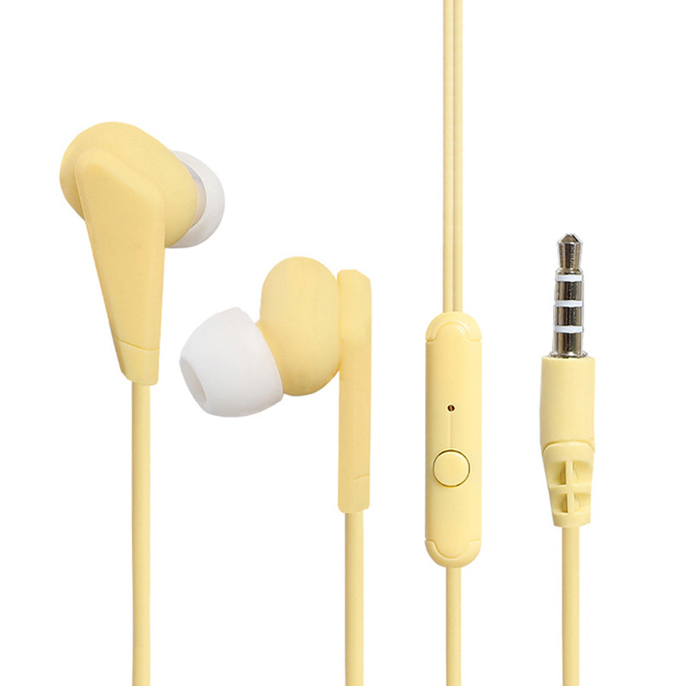 Macaron Wired Music Calling Headset 3.5mm Wire Control In-ear Phone Earphone