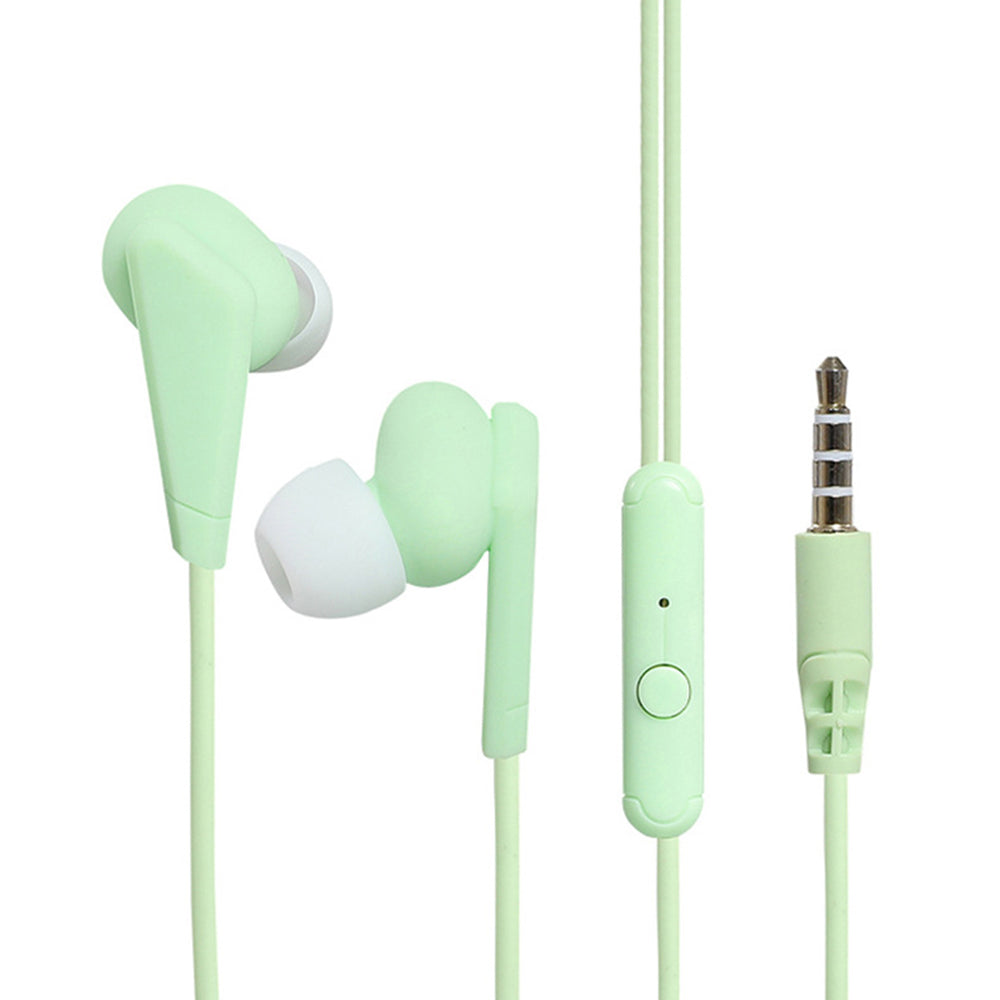 Macaron Wired Music Calling Headset 3.5mm Wire Control In-ear Phone Earphone