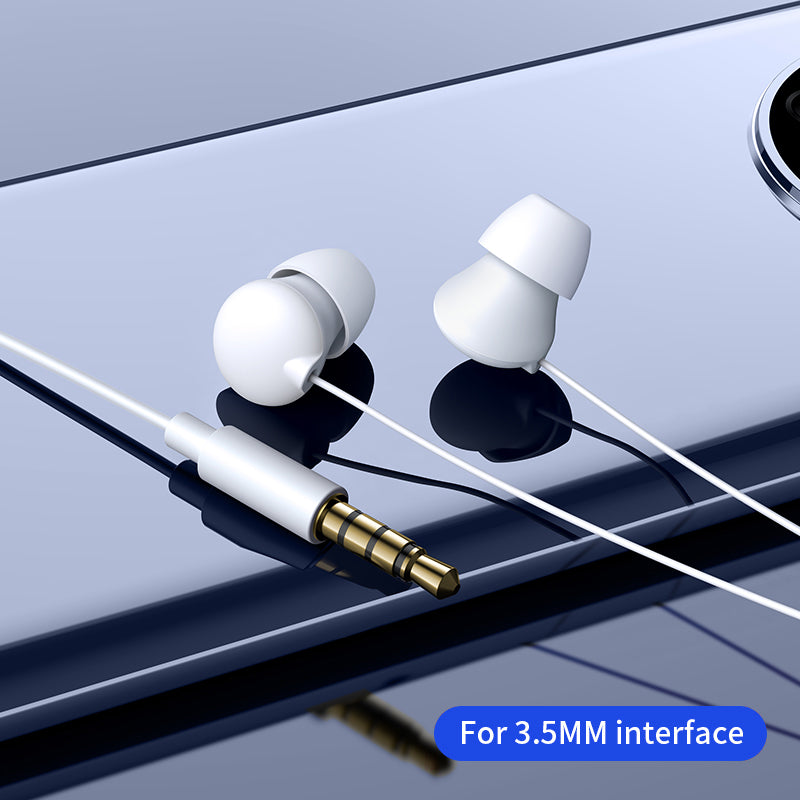 XUNDD XDHE-015 3.5mm Wired In-ear Headphones Anti-noise Ultra-soft Silicone Earbuds Sleeping Headset