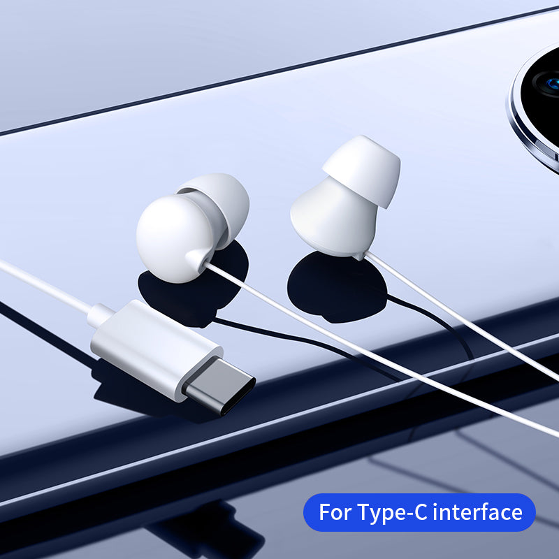 XUNDD XDHE-015 Sleeping Headset Type-C Wired In-ear Headphones Anti-noise Ultra-soft Silicone Earbuds