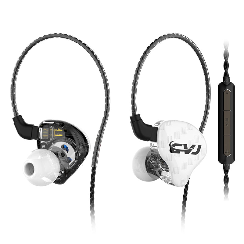 CVJ CSA 3.5mm Wired Headset with Microphone Noise Canceling HiFi Moving Iron In-Ear Headphones