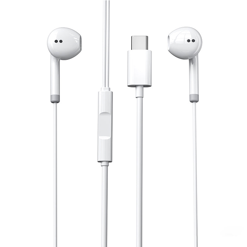 WEKOME YA19 Type-C Wired Earphone Wire Control Stereo Music Calling Mobile Phone Headset